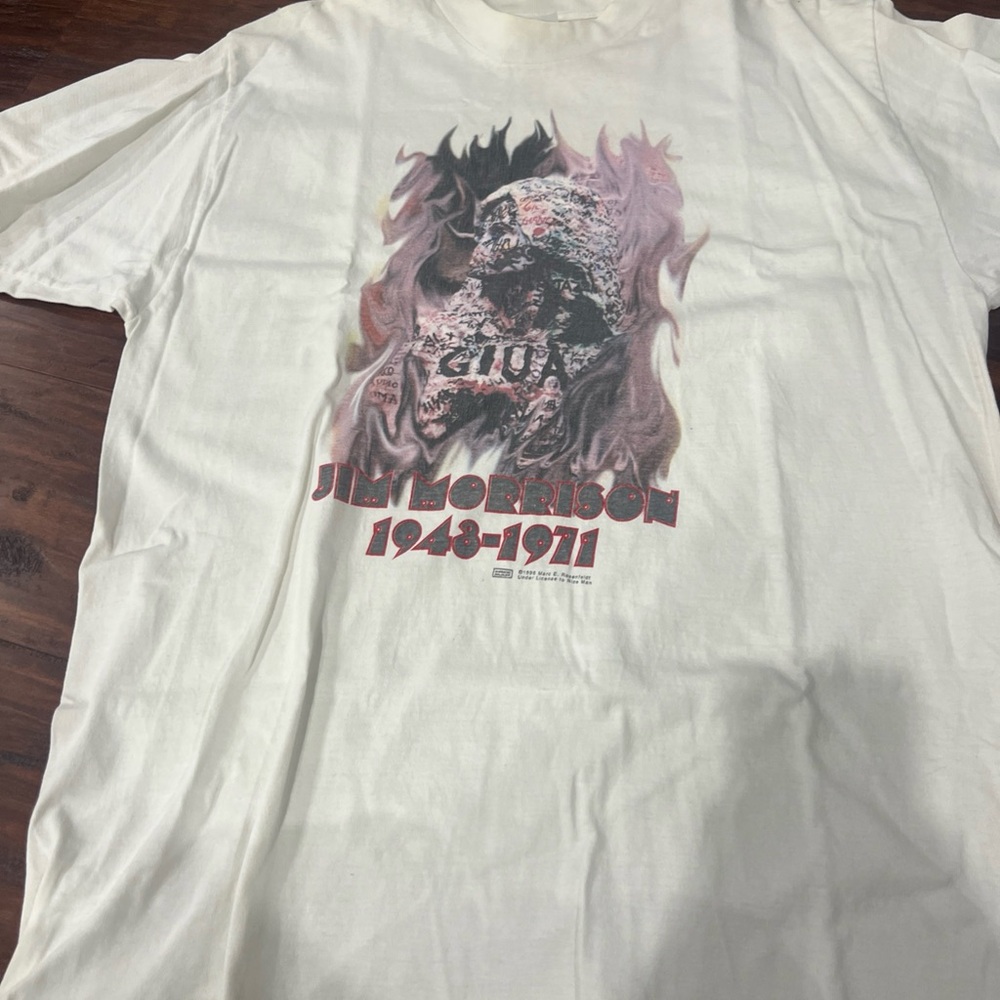 Vintage 1995 The Doors White Graphic T-Shirt